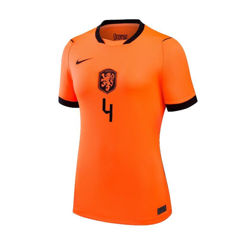 Virgil van Dijk 4 Women's Netherlands National Team 2026 Home Jersey - Orange