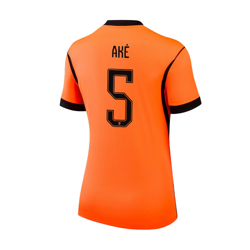 Nathan Aké 5 Women's Netherlands National Team 2026 Home Jersey - Orange