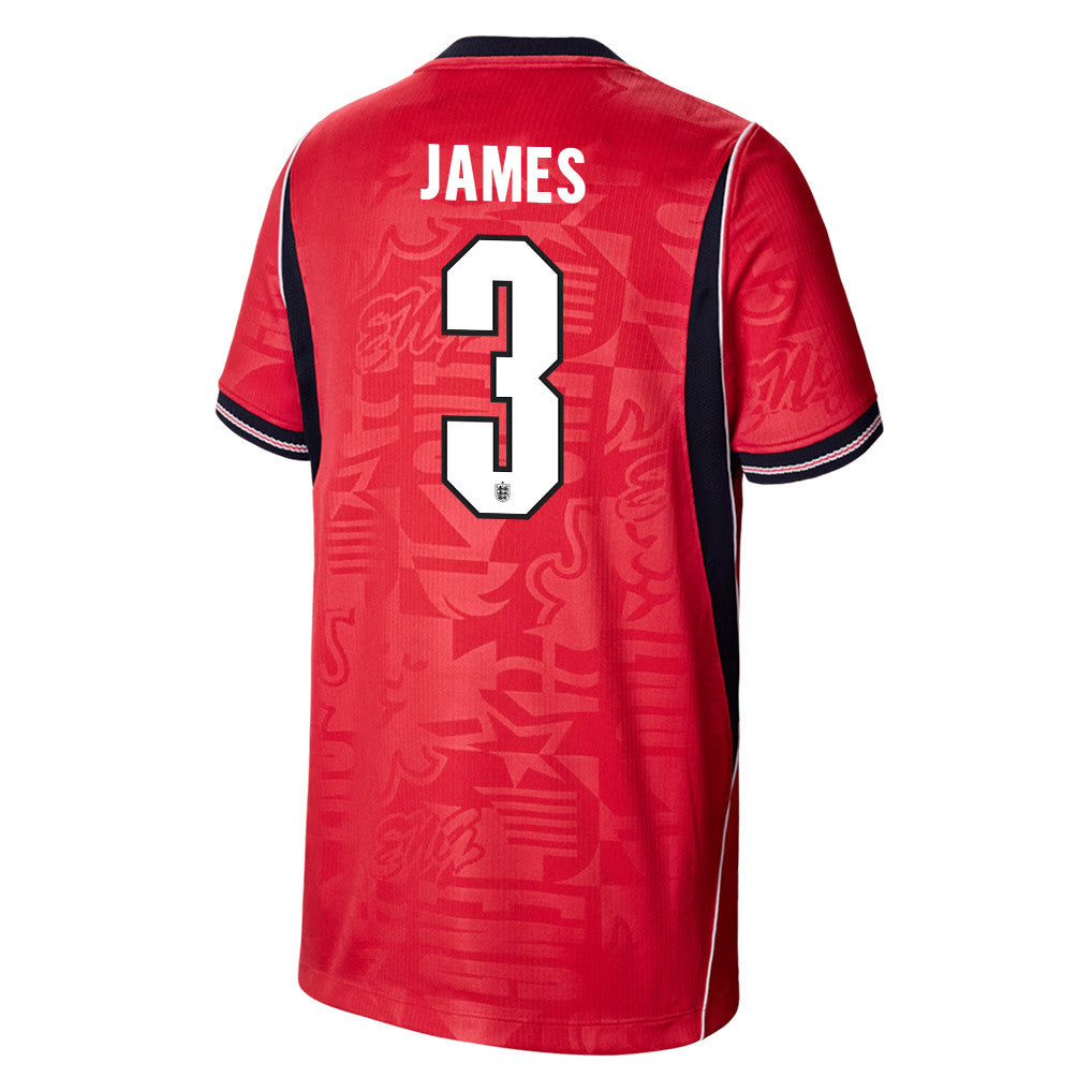 Reece James 3 Youth England National Team 2026 Away Jersey - Red
