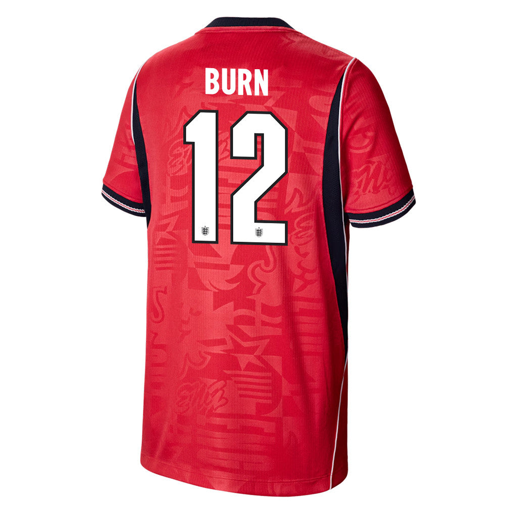 Dan Burn 12 Youth England National Team 2026 Away Jersey - Red