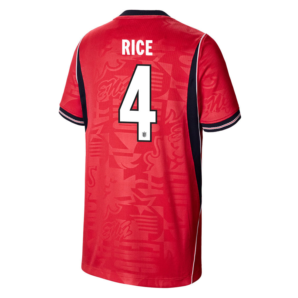Declan Rice 4 Youth England National Team 2026 Away Jersey - Red