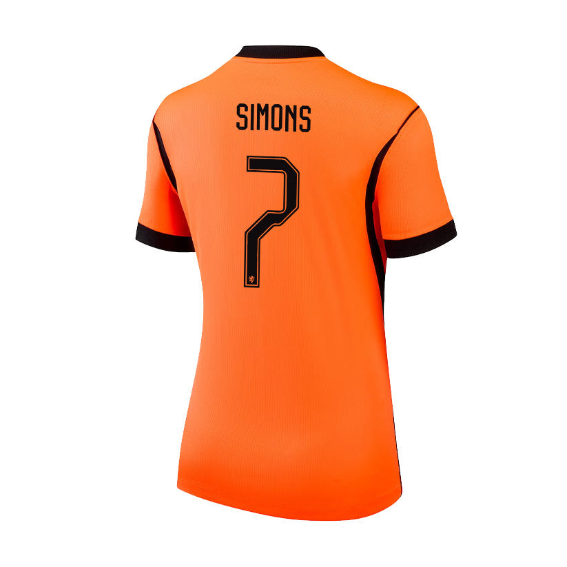 Xavi Simons 7 Women's Netherlands National Team 2026 Home Jersey - Orange