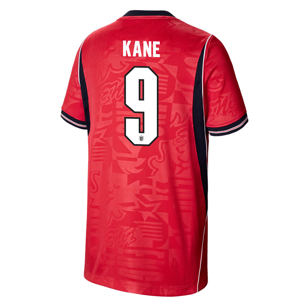 Harry Kane 9 Youth England National Team 2026 Away Jersey - Red