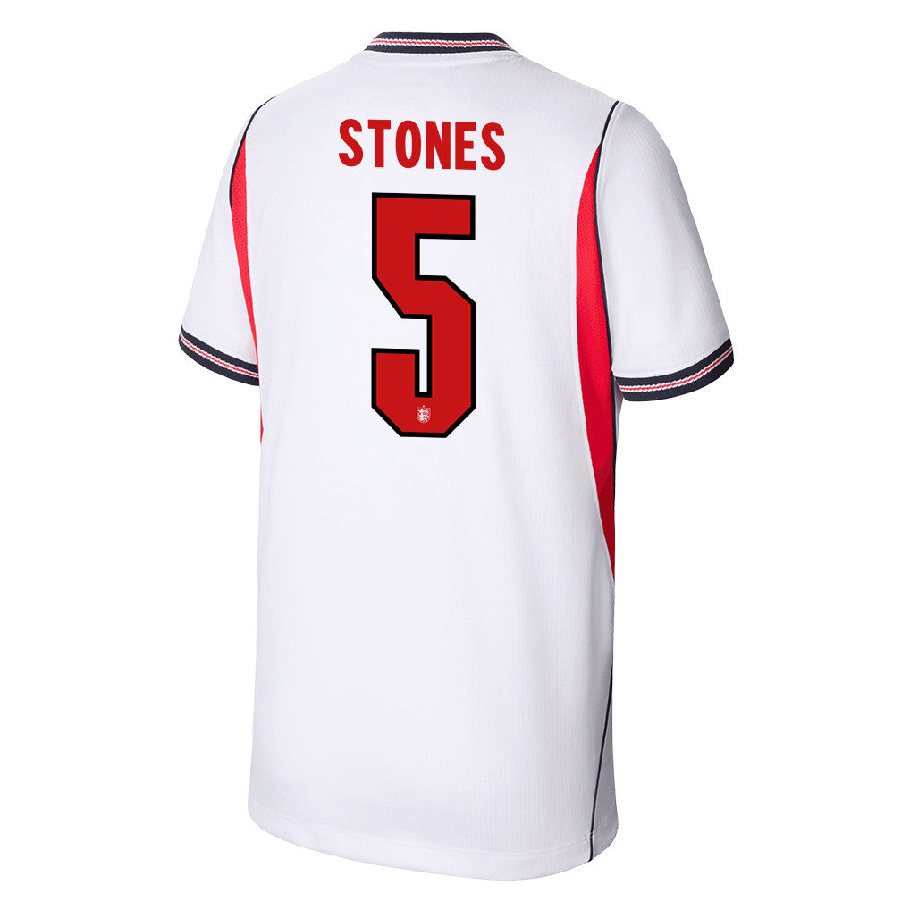 John Stones 5 Youth England National Team 2026 Home Jersey - White