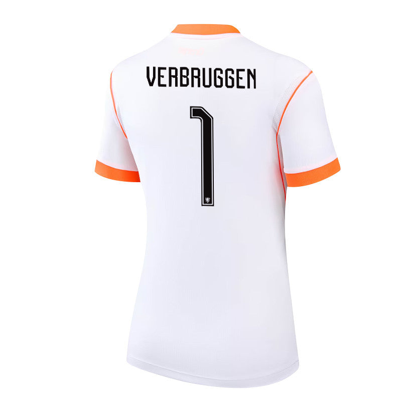 Bart Verbruggen 1 Women's Netherlands National Team 2026 Away Jersey - White