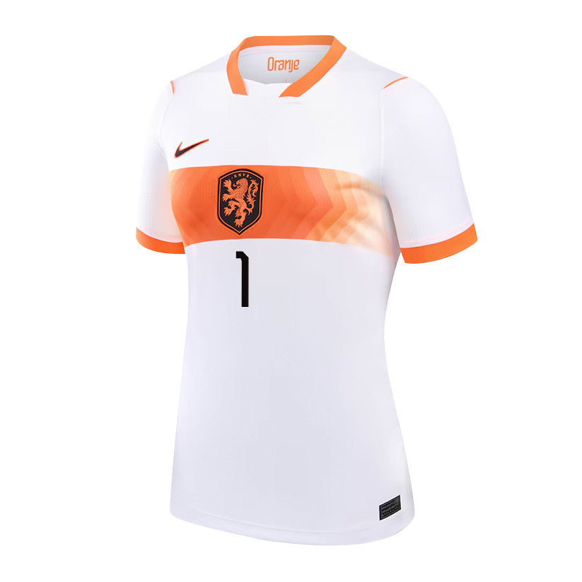 Bart Verbruggen 1 Women's Netherlands National Team 2026 Away Jersey - White