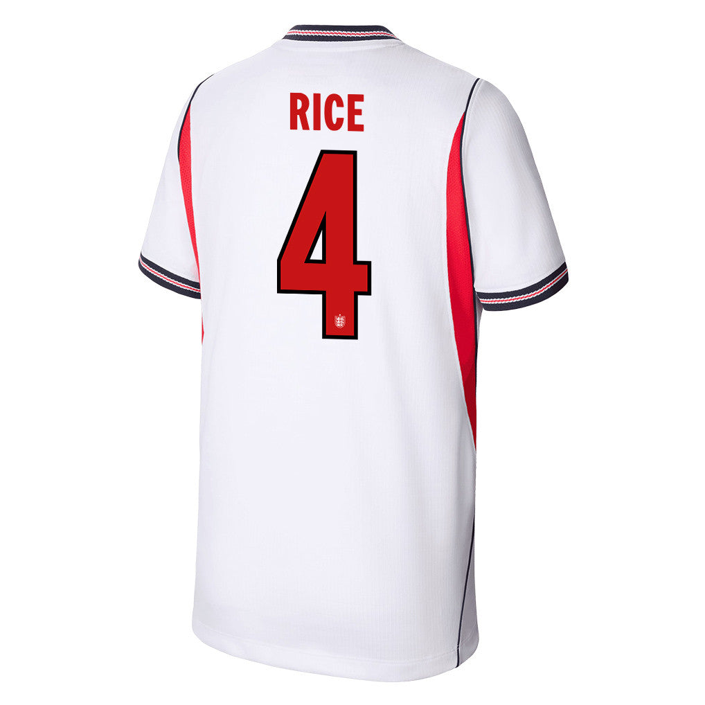Declan Rice 4 Youth England National Team 2026 Home Jersey - White