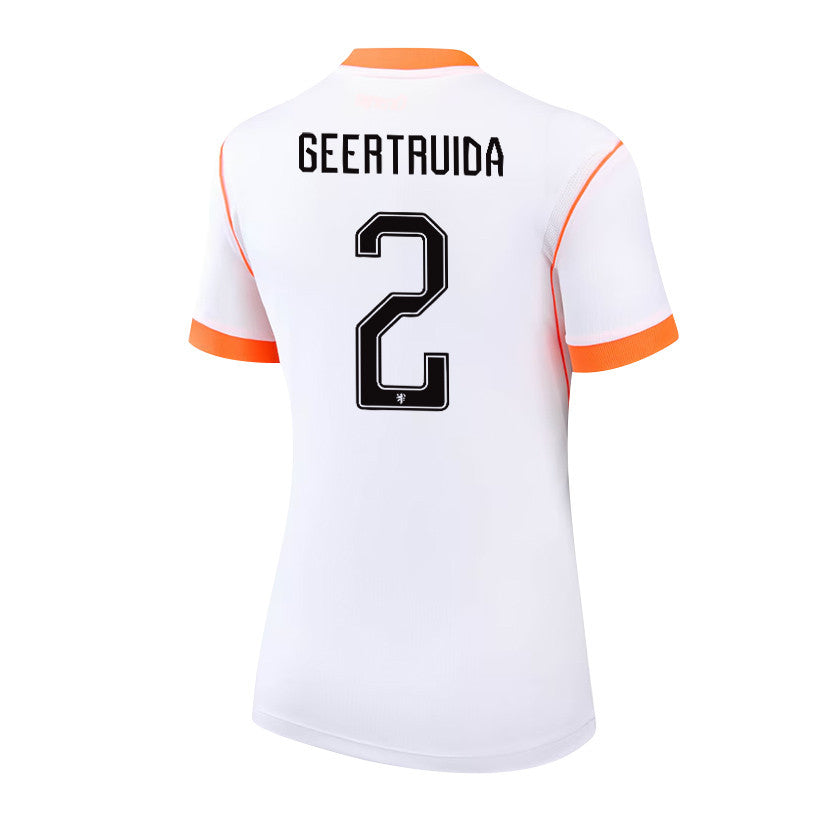 Lutsharel Geertruida 2 Women's Netherlands National Team 2026 Away Jersey - White