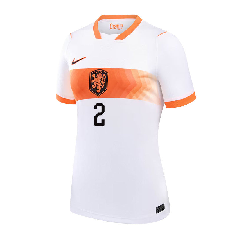 Lutsharel Geertruida 2 Women's Netherlands National Team 2026 Away Jersey - White