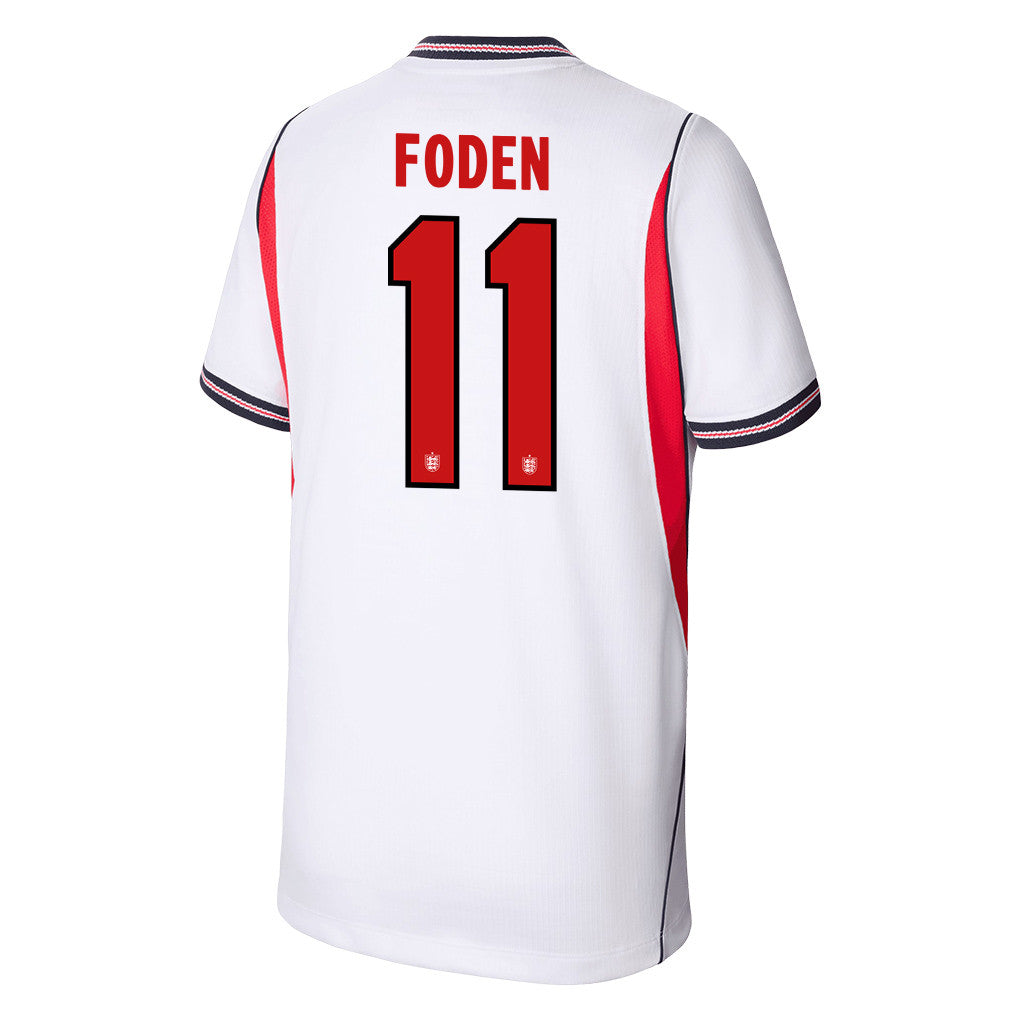 Phil Foden 11 Youth England National Team 2026 Home Jersey - White