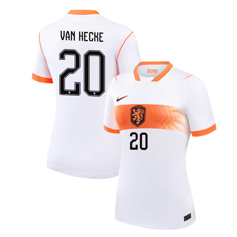 Jan Paul van Hecke 20 Women's Netherlands National Team 2026 Away Jersey - White