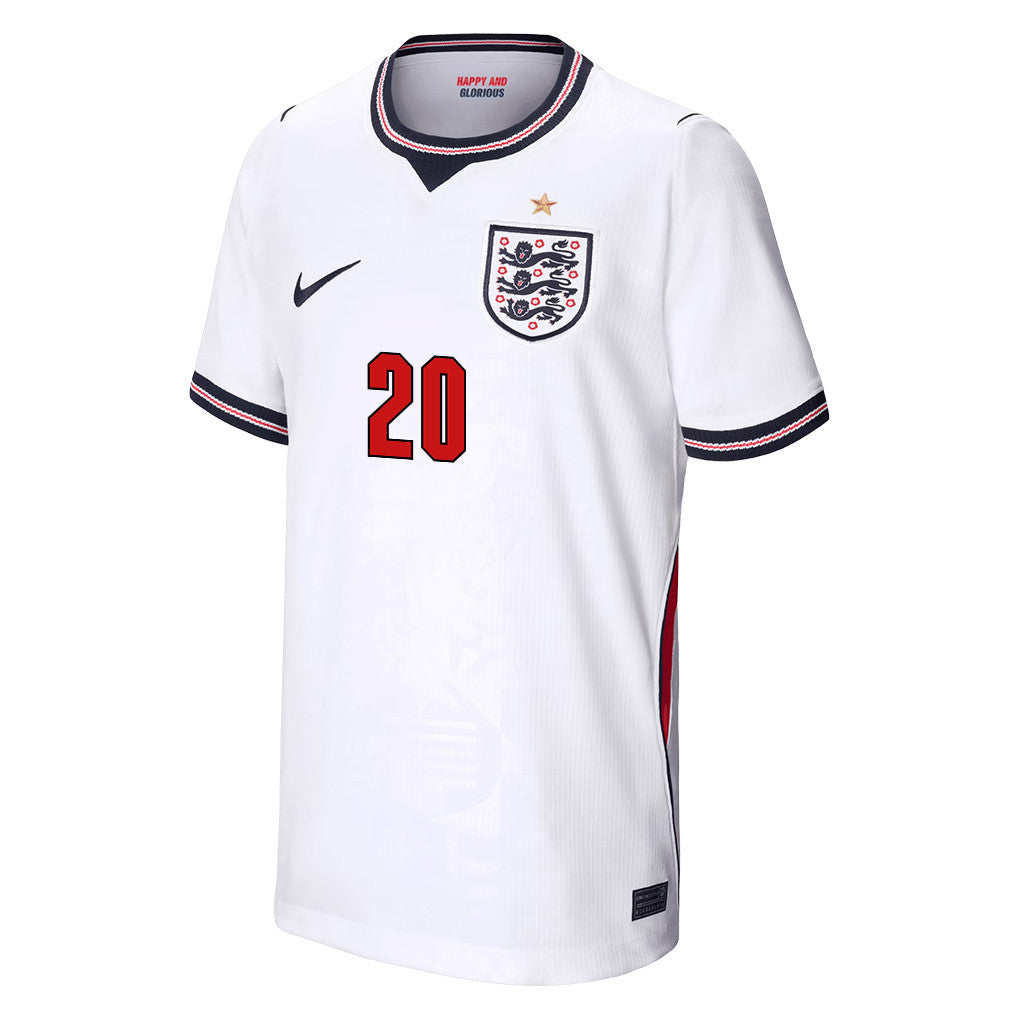 Alex Scott 20 Youth England National Team 2026 Home Jersey - White