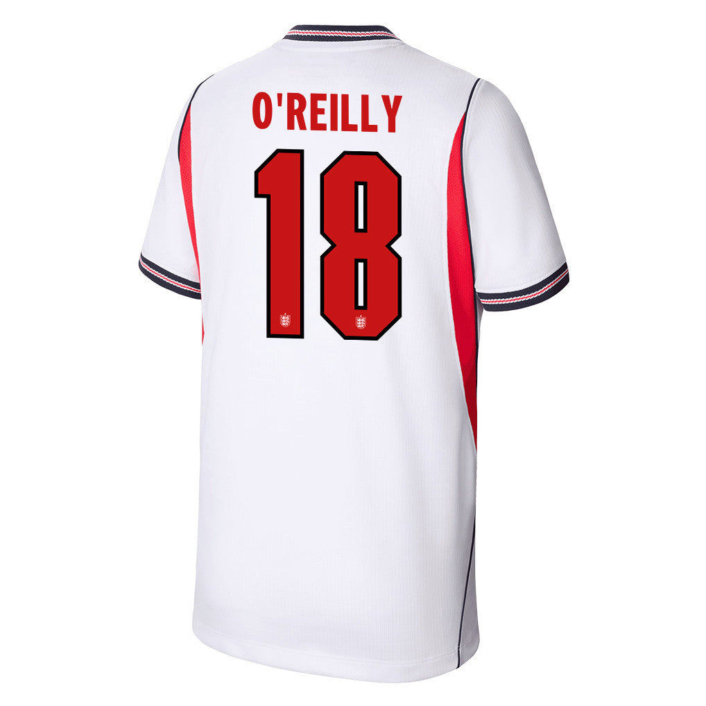 Nico O'Reilly 18 Youth England National Team 2026 Home Jersey - White