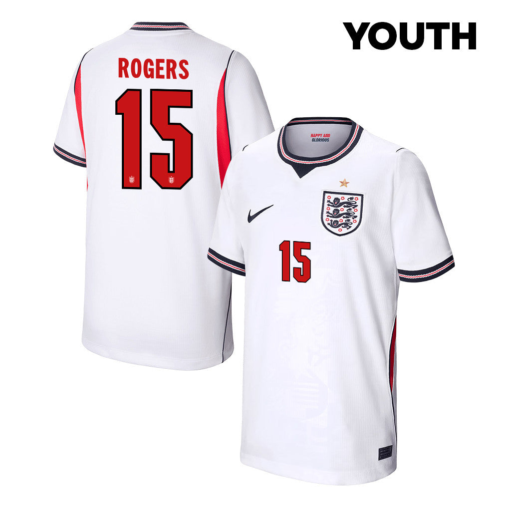 Morgan Rogers 15 Youth England National Team 2026 Home Jersey - White