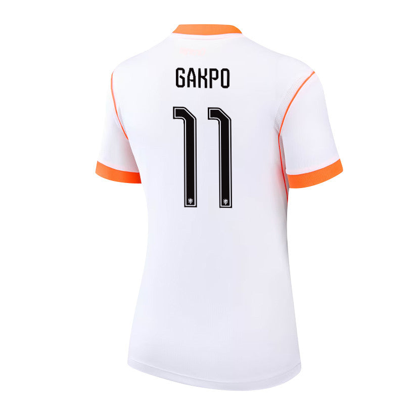 Cody Gakpo 11 Women's Netherlands National Team 2026 Away Jersey - White