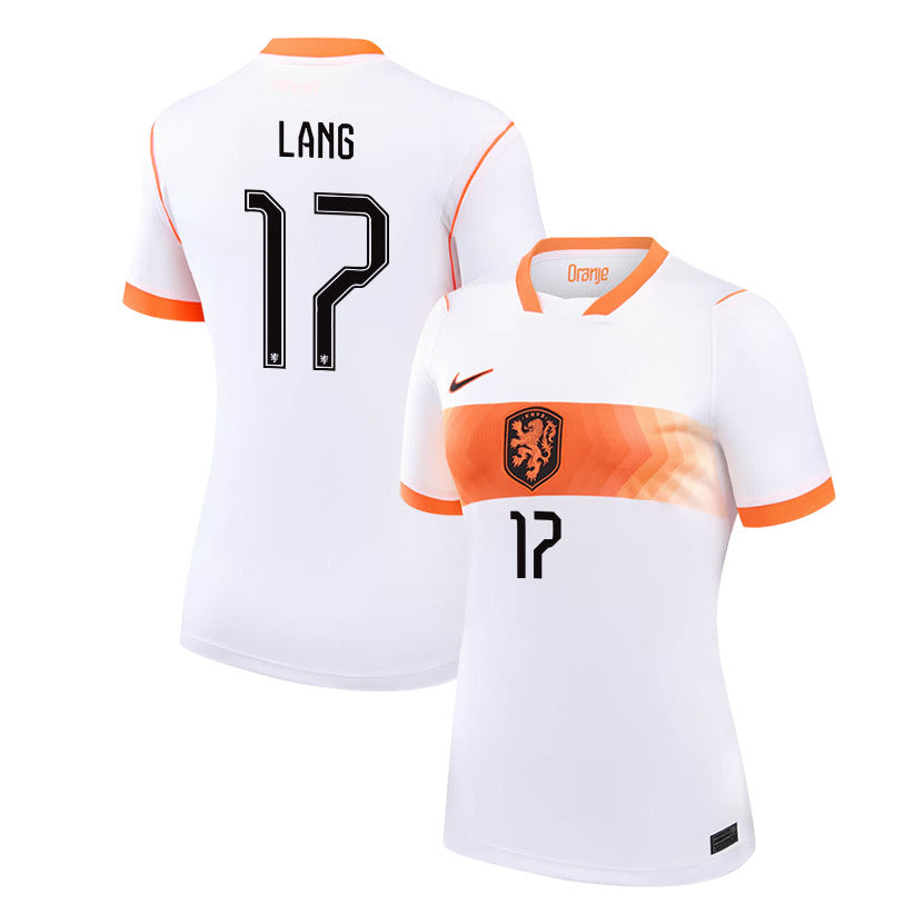 Noa Lang 17 Women's Netherlands National Team 2026 Away Jersey - White