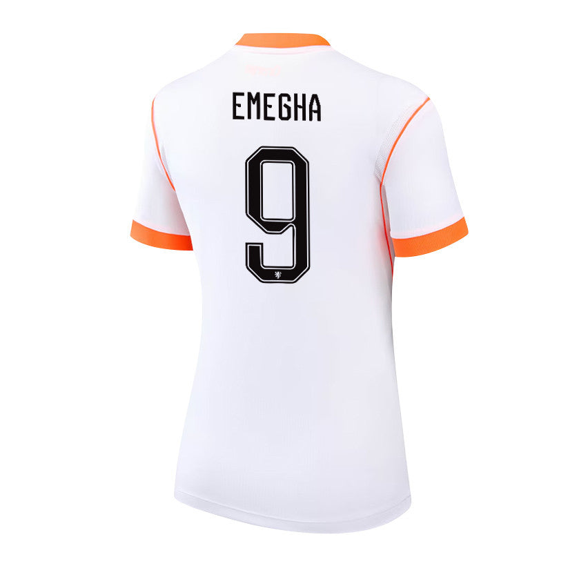 Emmanuel Emegha 9 Women's Netherlands National Team 2026 Away Jersey - White