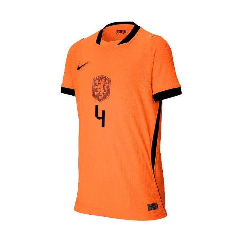 Virgil van Dijk 4 Youth Netherlands National Team 2026 Home Jersey - Orange