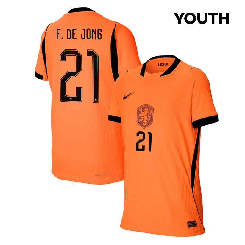 Frenkie de Jong 21 Youth Netherlands National Team 2026 Home Jersey - Orange