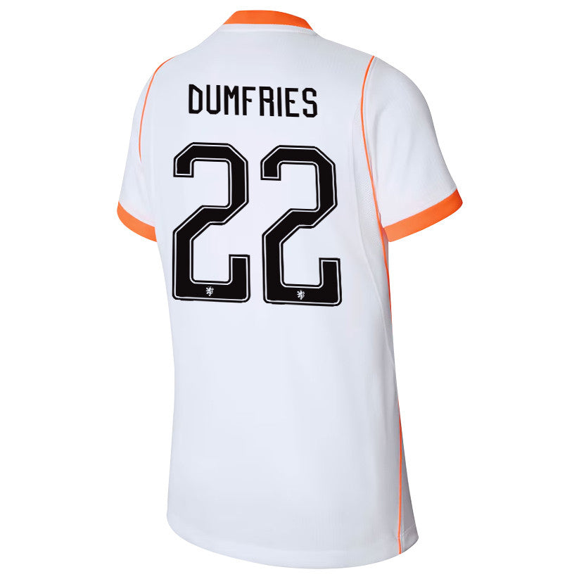 Denzel Dumfries 22 Youth Netherlands National Team 2026 Away Jersey - White