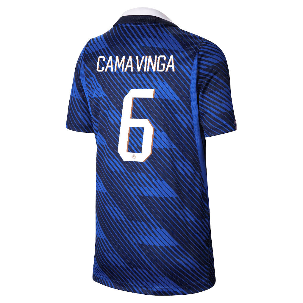 Eduardo Camavinga 6 Youth France National Team 2026 Home Jersey - Blue