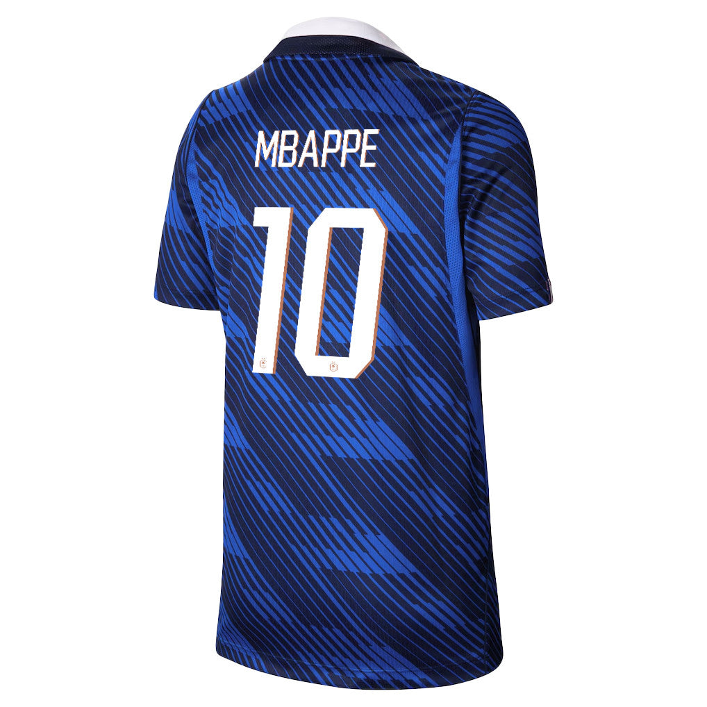 Kylian Mbappé 10 Youth France National Team 2026 Home Jersey - Blue