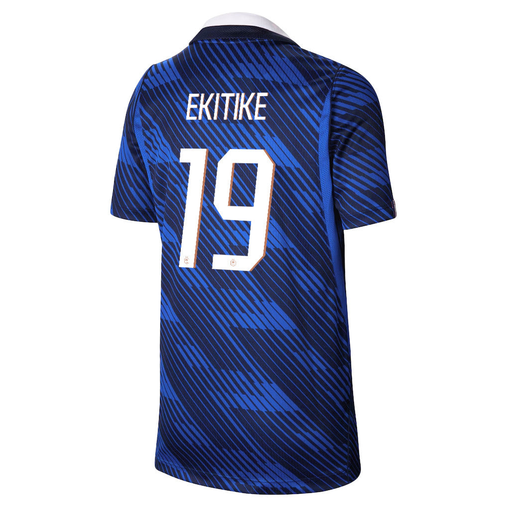 Hugo Ekitike 19 Youth France National Team 2026 Home Jersey - Blue
