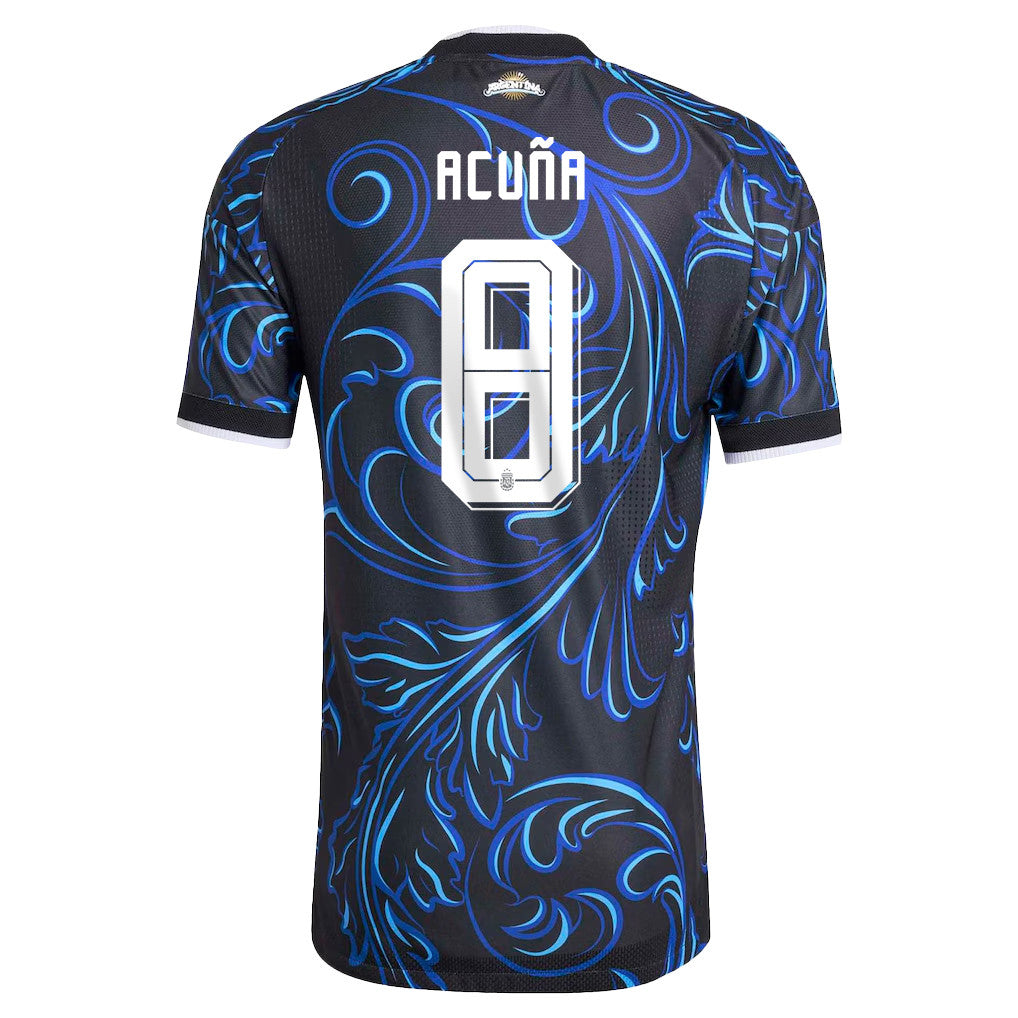 Marcos Acuña 8 Argentina National Team 2026 Away Jersey - Black, Men