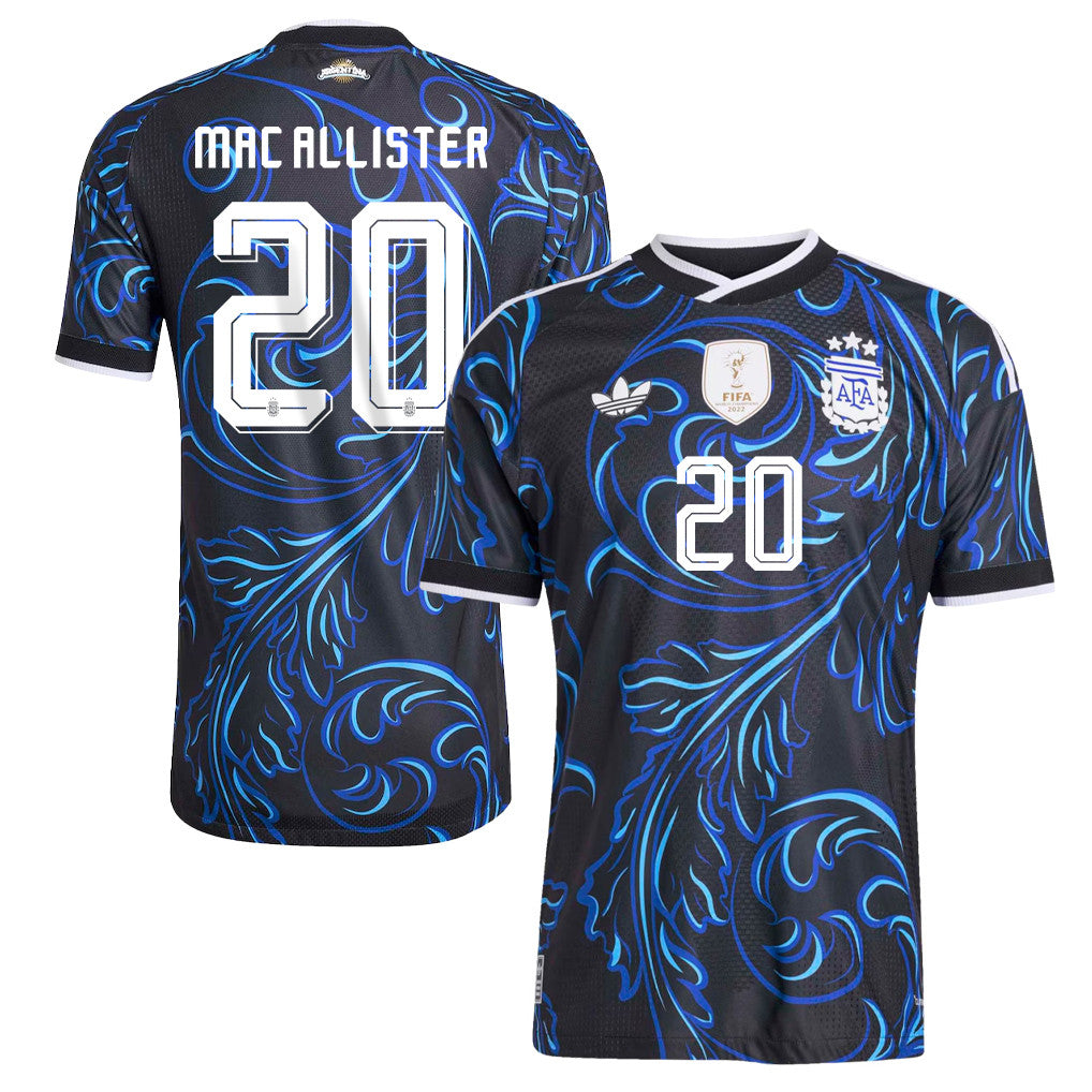 Alexis Mac Allister 20 Argentina National Team 2026 Away Jersey - Black, Men
