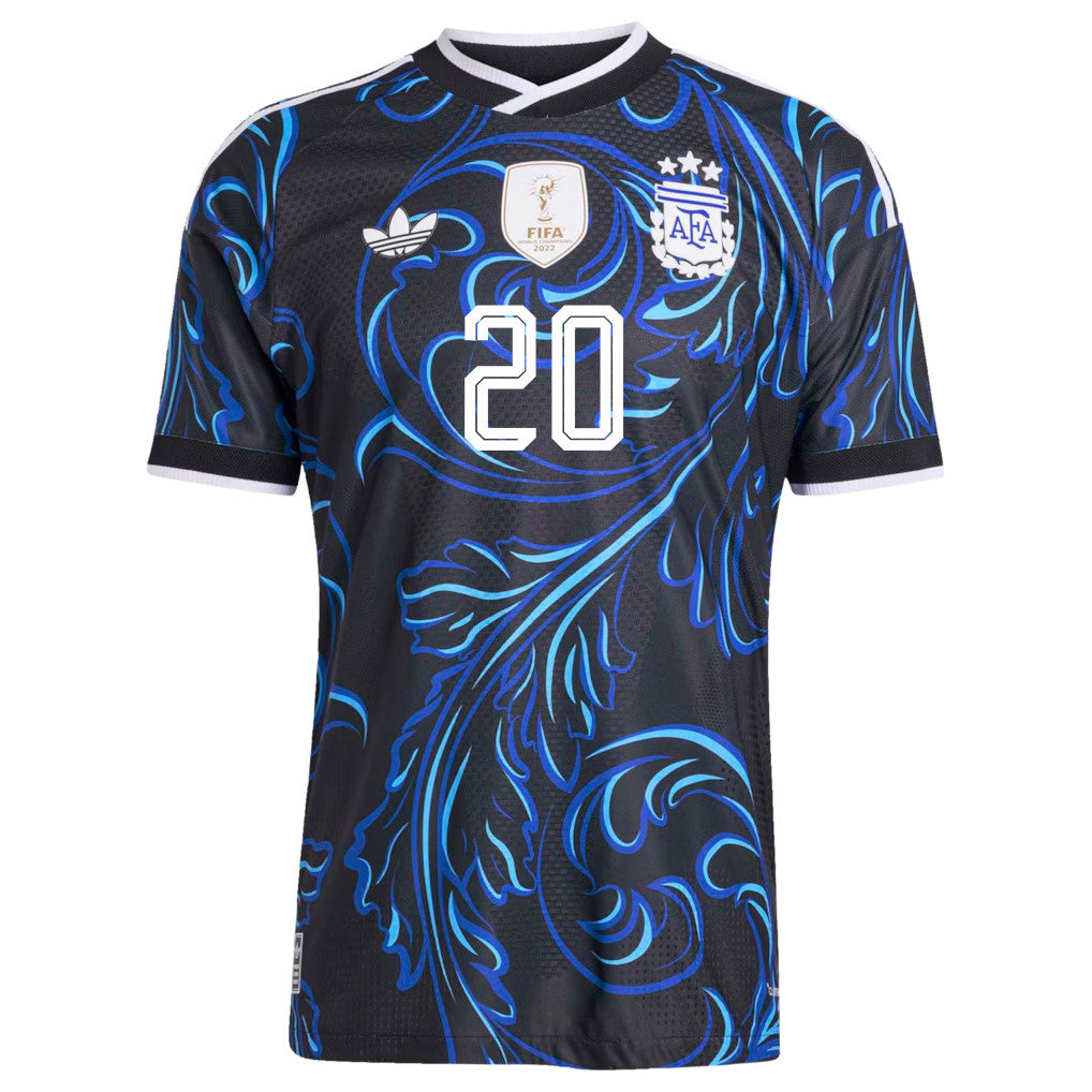 Alexis Mac Allister 20 Argentina National Team 2026 Away Jersey - Black, Men