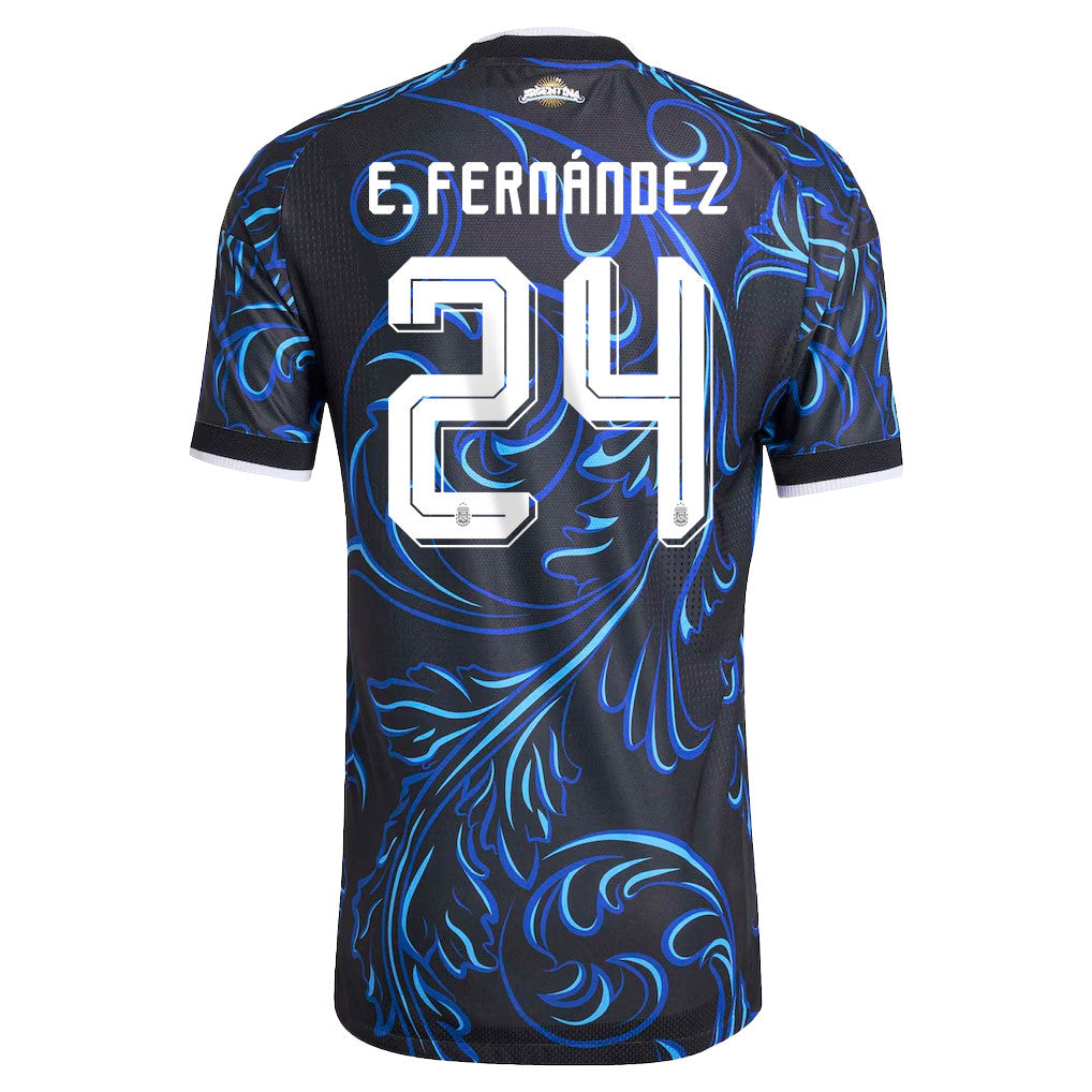 Enzo Fernández 24 Argentina National Team 2026 Away Jersey - Black, Men