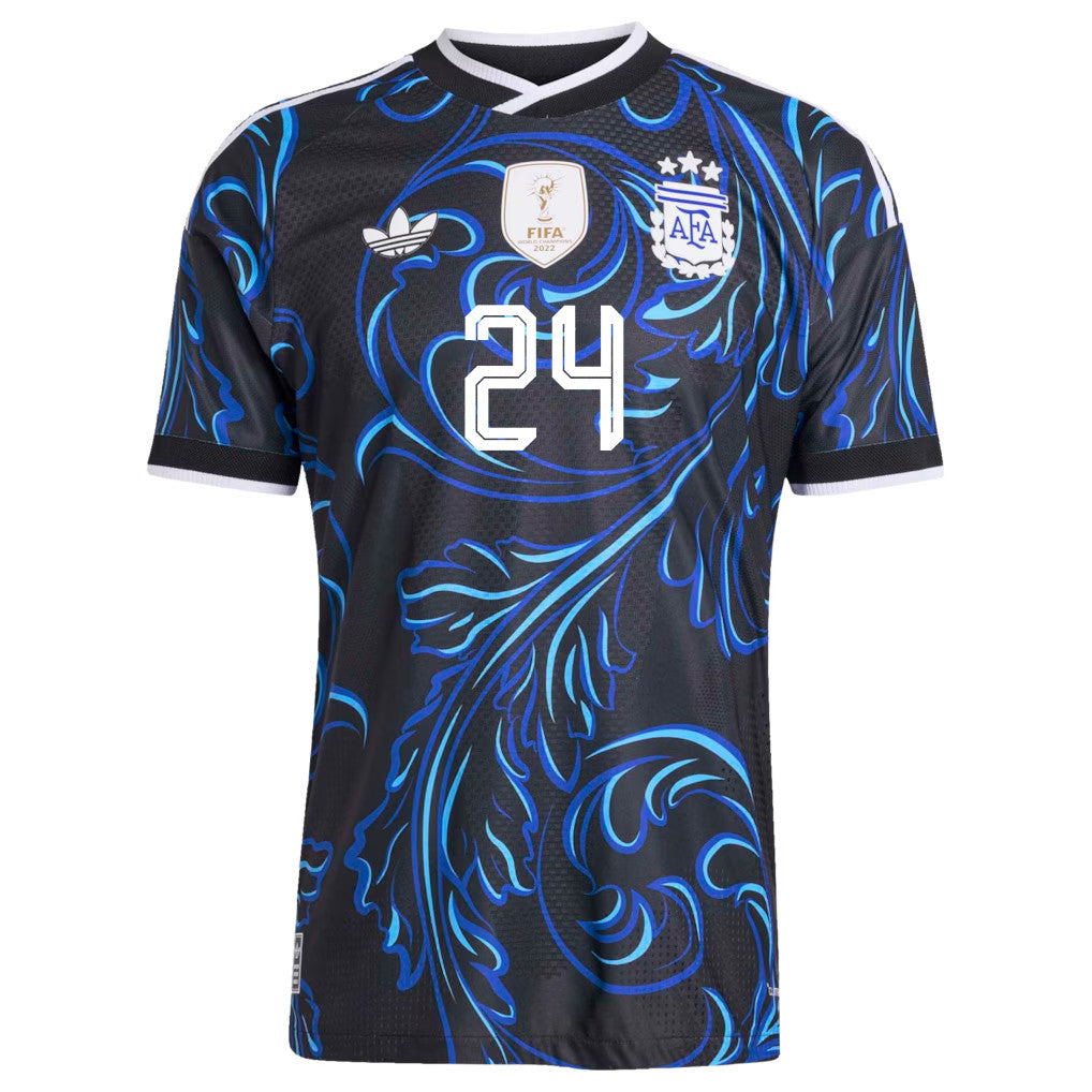 Enzo Fernández 24 Argentina National Team 2026 Away Jersey - Black, Men