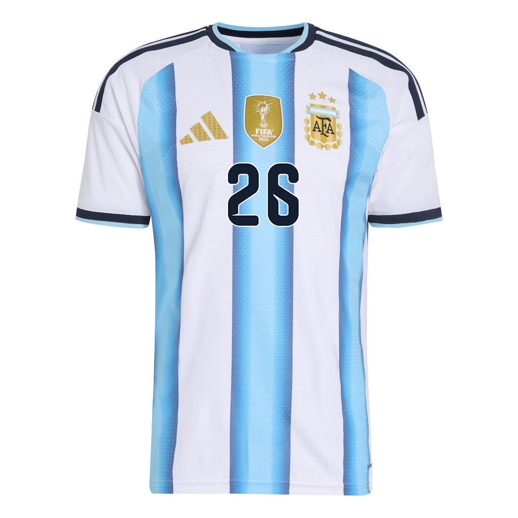 Nahuel Molina 26 Argentina National Team 2026 x World Cup Patch Home Jersey - White, Men