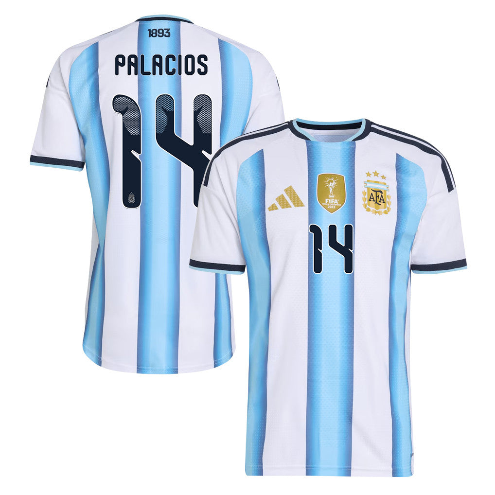 Exequiel Palacios 14 Argentina National Team 2026 Home Jersey - White, Men