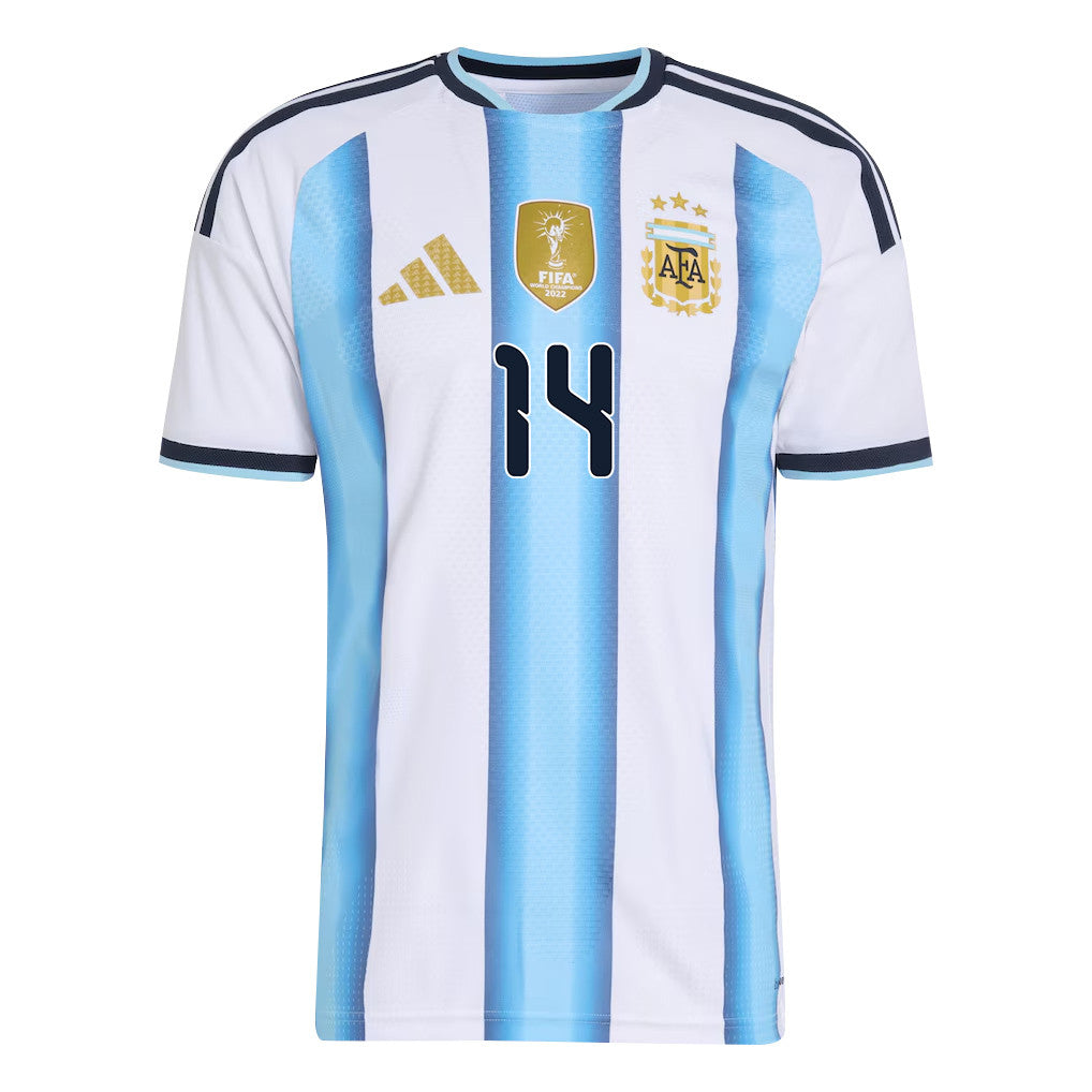 Exequiel Palacios 14 Argentina National Team 2026 Home Jersey - White, Men