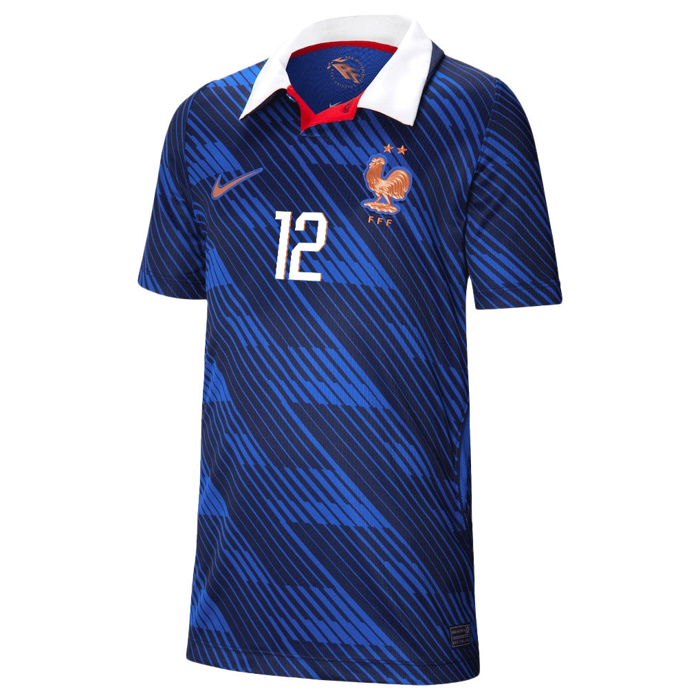 Maghnes Akliouche 12 Youth France National Team 2026 Home Jersey - Blue