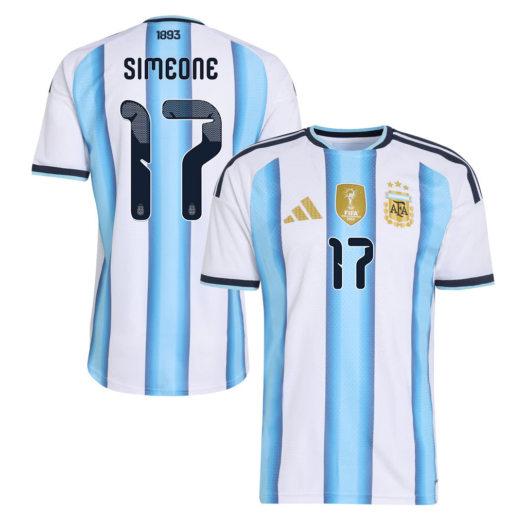 Giuliano Simeone 17 Argentina National Team 2026 Home Jersey - White, Men