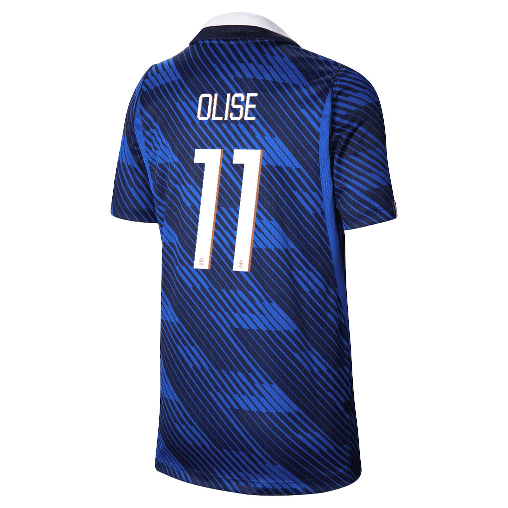 Michael Olise 11 Youth France National Team 2026 Home Jersey - Blue
