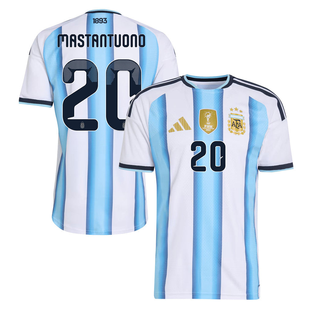 Franco Mastantuono 20 Argentina National Team 2026 Home Jersey - White, Men