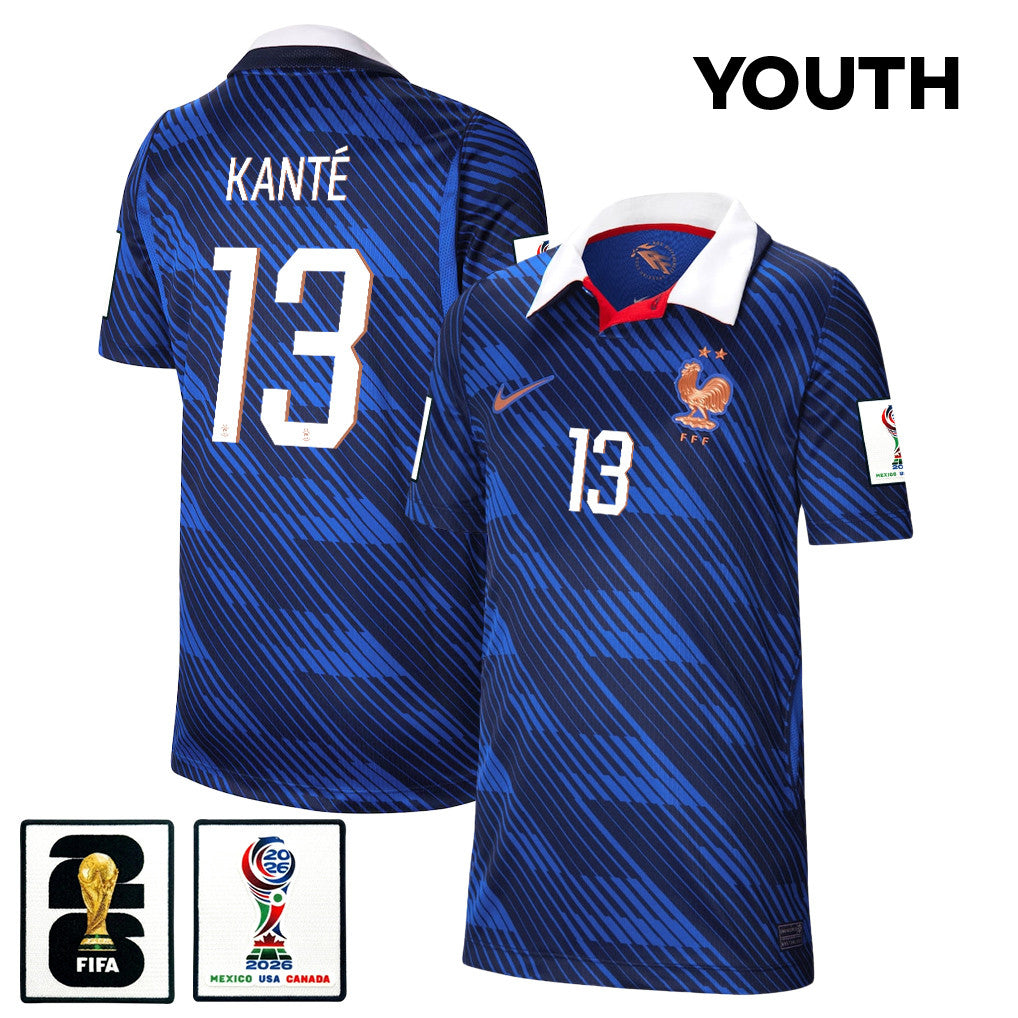 N'Golo Kanté 13 Youth France National Team 2026 Home Jersey - Blue