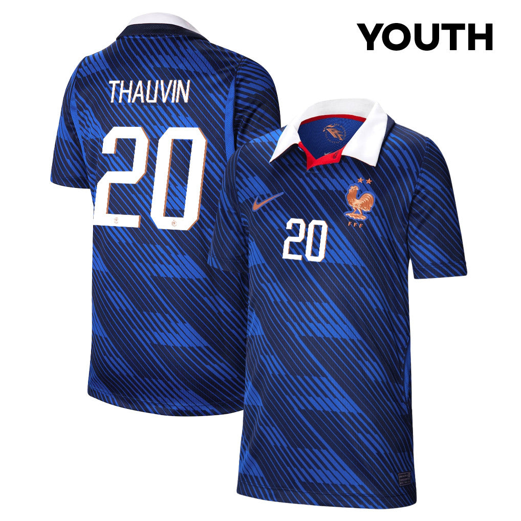 Florian Thauvin 20 Youth France National Team 2026 Home Jersey - Blue