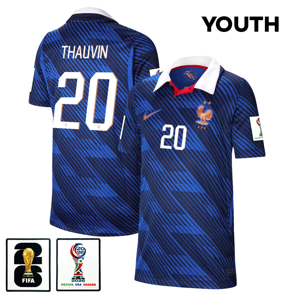Florian Thauvin 20 Youth France National Team 2026 Home Jersey - Blue