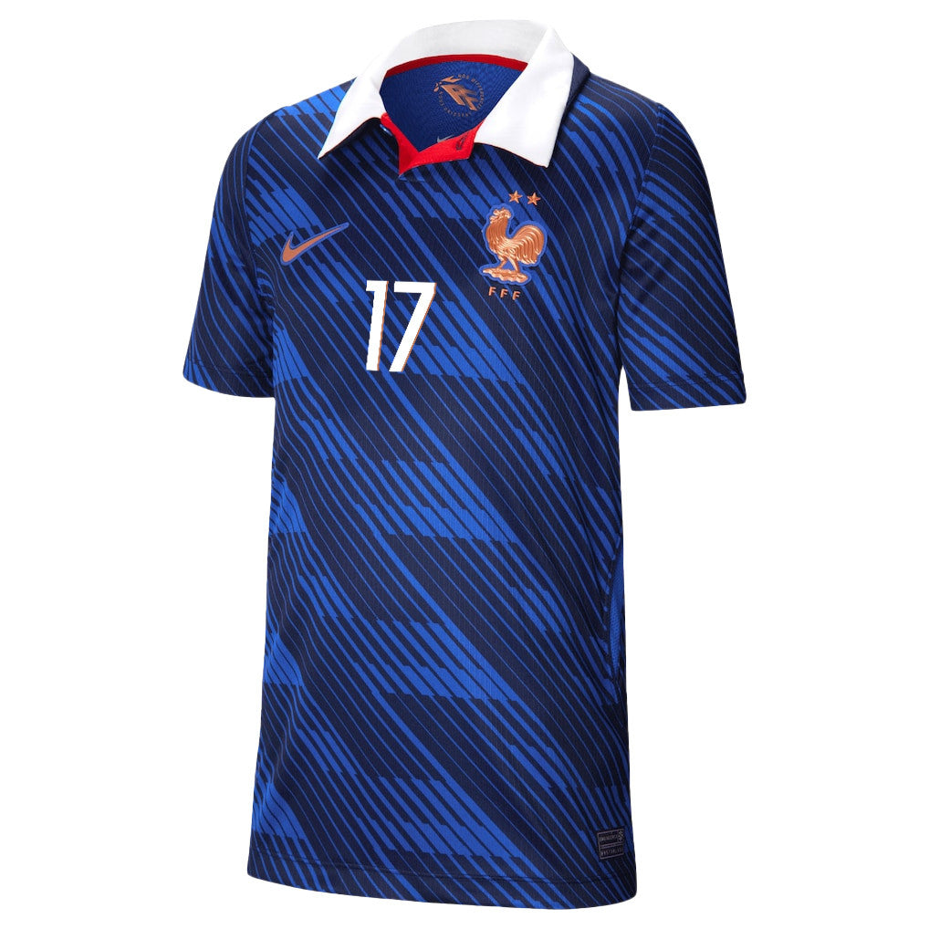Malo Gusto 17 Youth France National Team 2026 Home Jersey - Blue