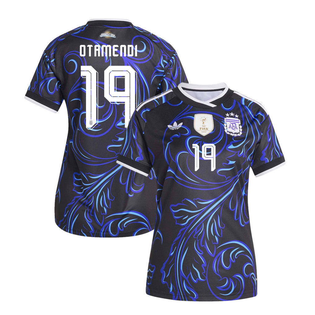 Nicolás Otamendi 19 Women's Argentina National Team 2026 Away Jersey - Black