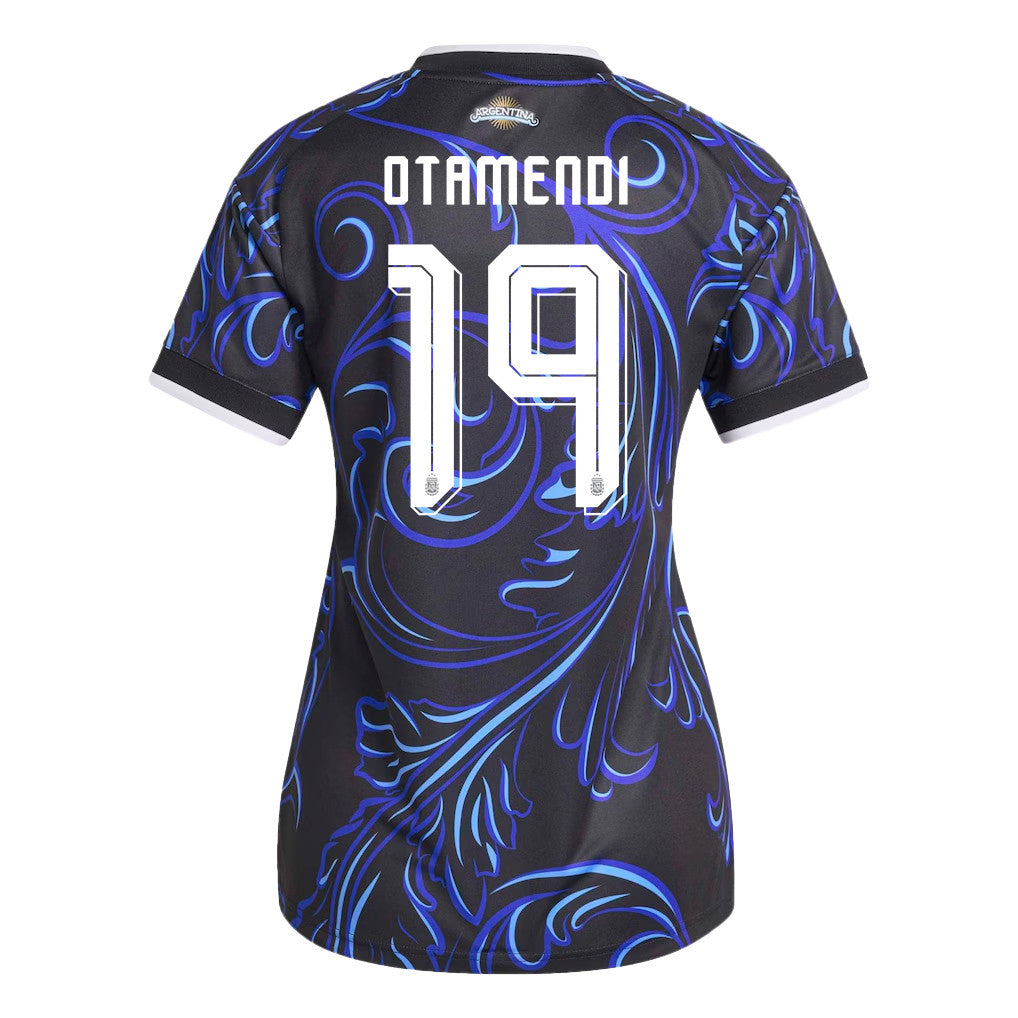 Nicolás Otamendi 19 Women's Argentina National Team 2026 Away Jersey - Black