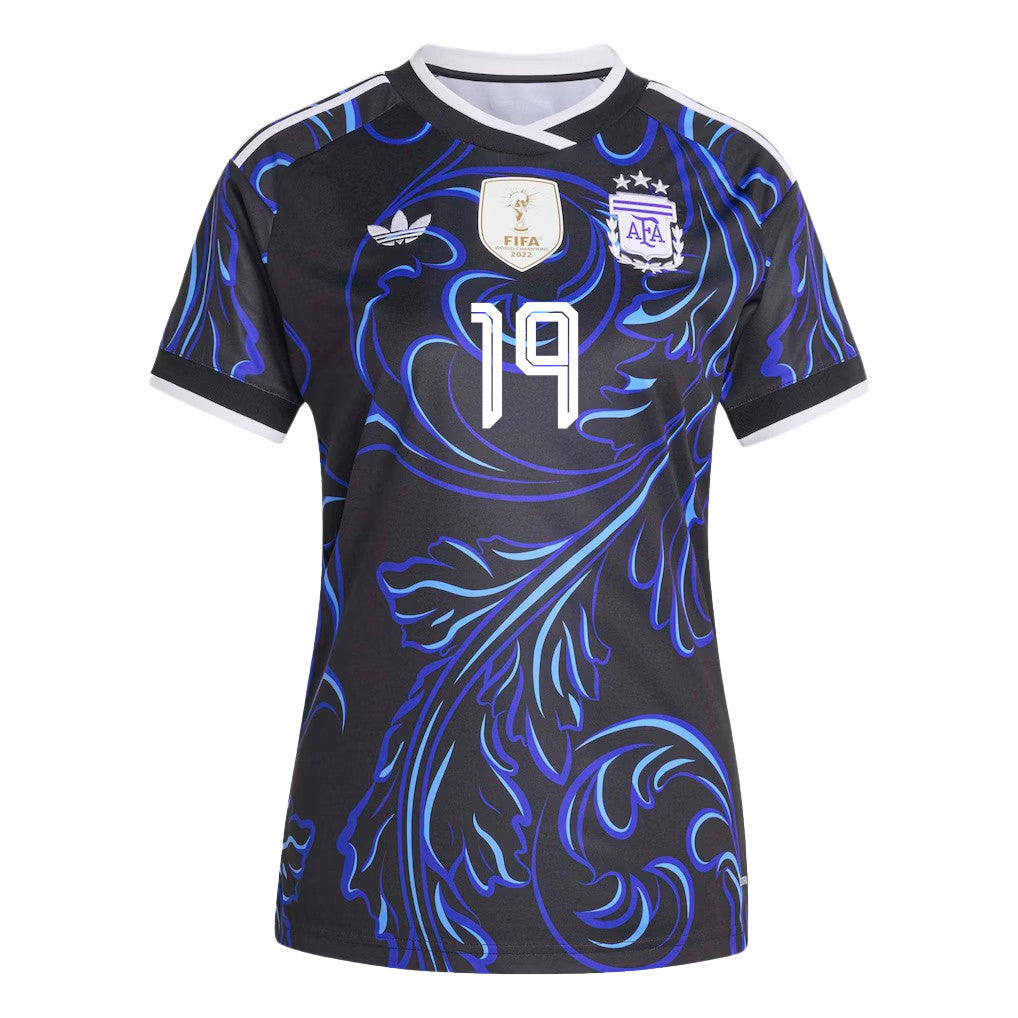 Nicolás Otamendi 19 Women's Argentina National Team 2026 Away Jersey - Black