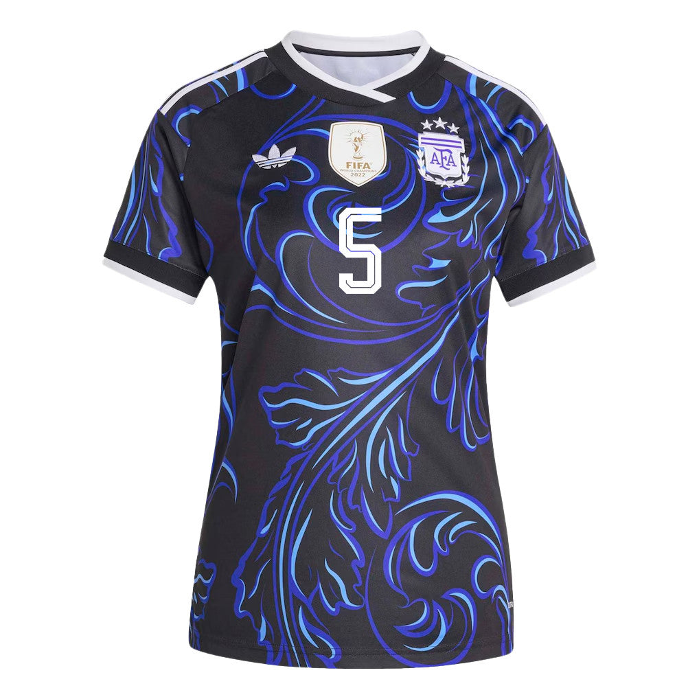 Leandro Paredes 5 Women's Argentina National Team 2026 Away Jersey - Black