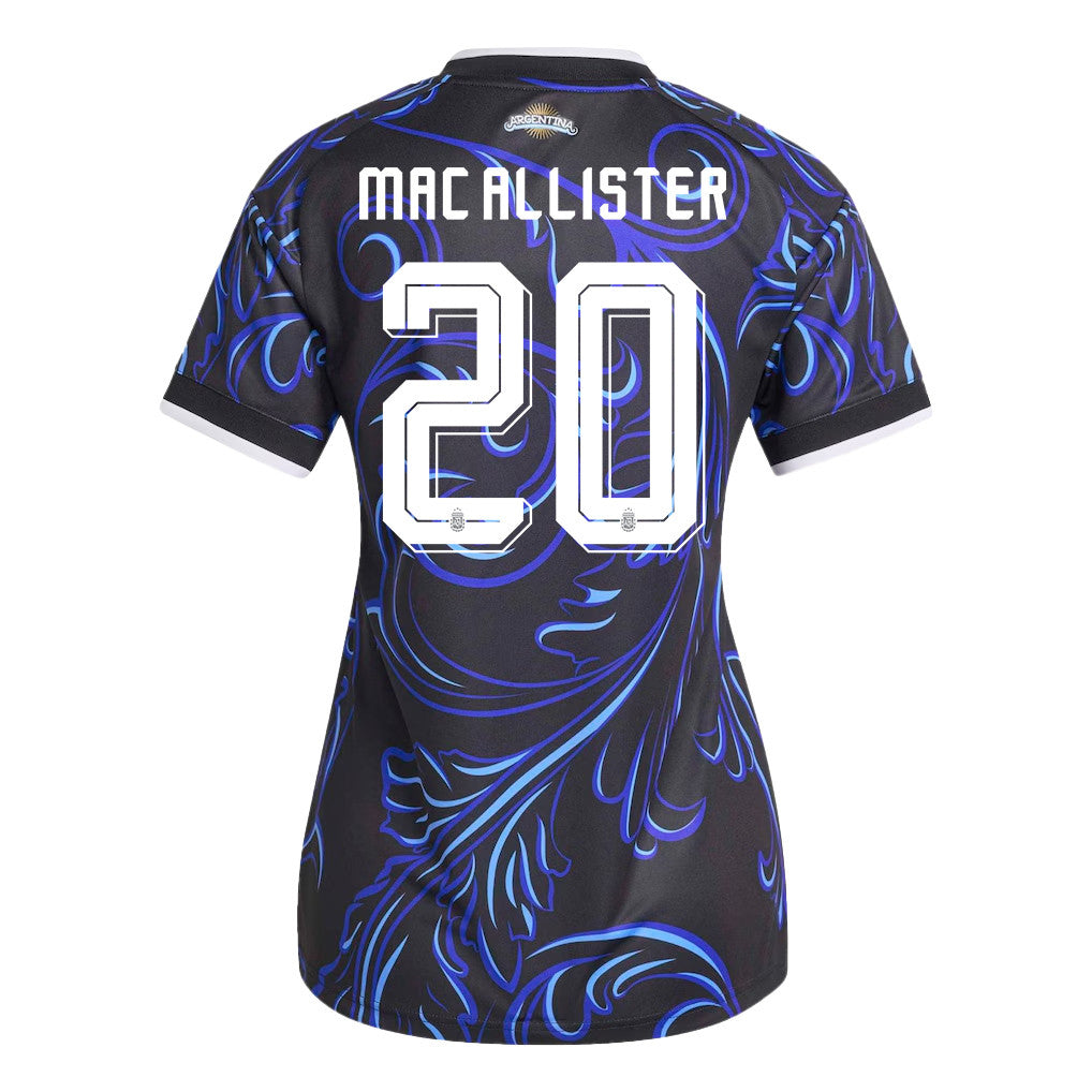 Alexis Mac Allister 20 Women's Argentina National Team 2026 Away Jersey - Black