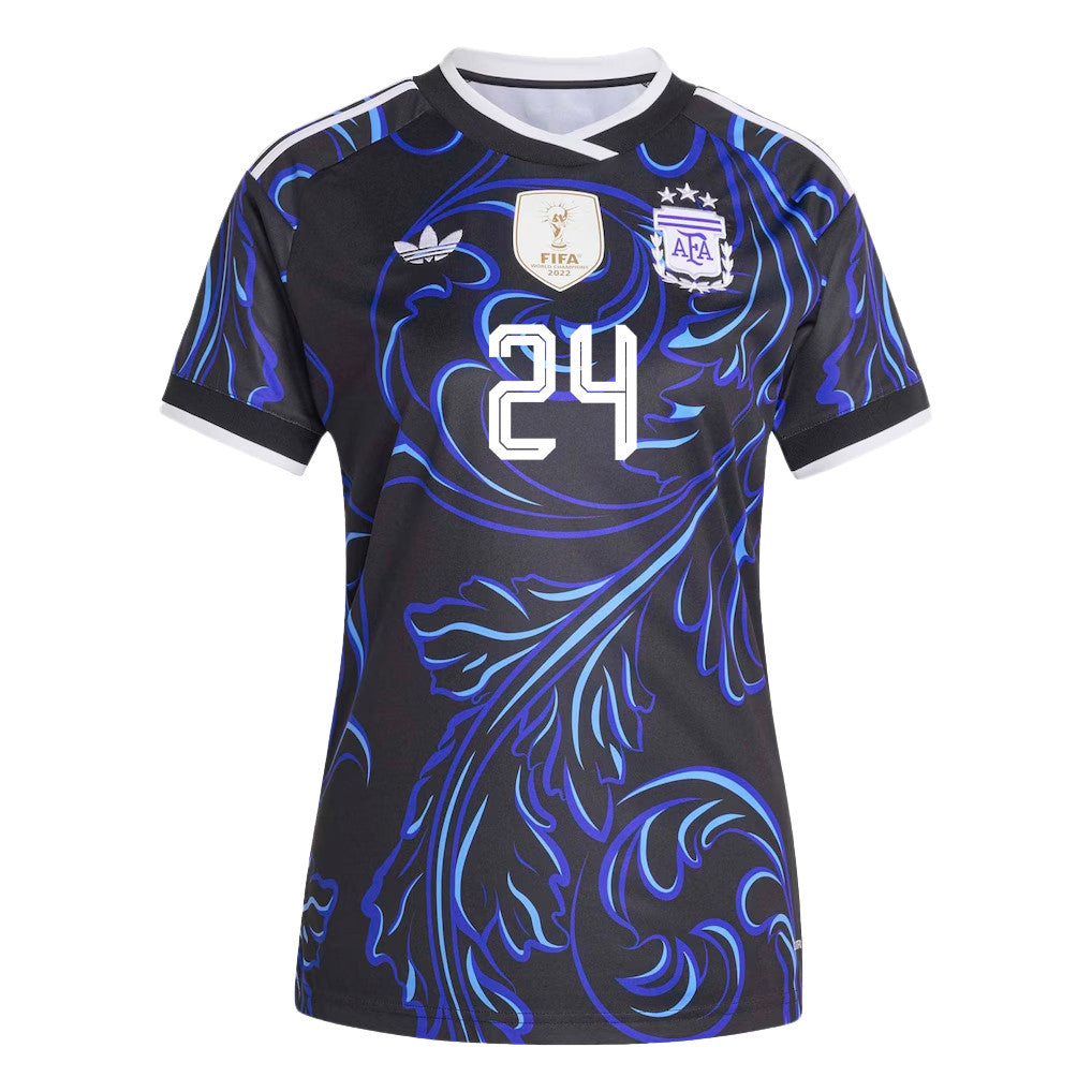 Enzo Fernández 24 Women's Argentina National Team 2026 Away Jersey - Black