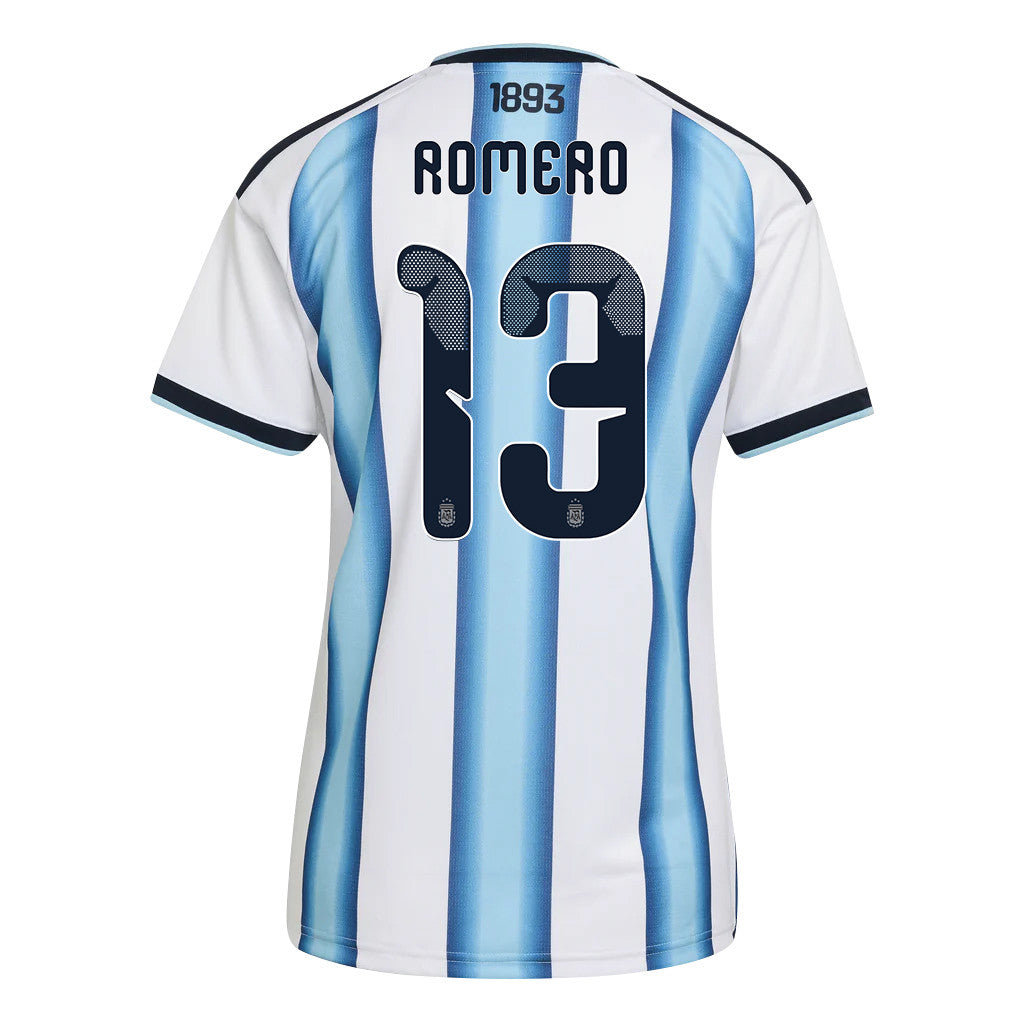 Cristian Romero 13 Women's Argentina National Team 2026 Home Jersey - White